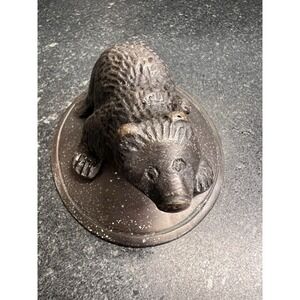 Cast Iron Restoration Hardware Bear Door Knocker 2 Lbs 4.5"X4" Wildlife‎ Cabin